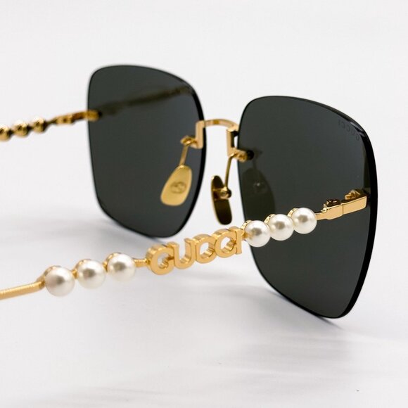 NEW GUCCI SUNGLASSES GOLD GREY WOMEN EYEWEAR GUCCI GG1923SA 001 main image 14